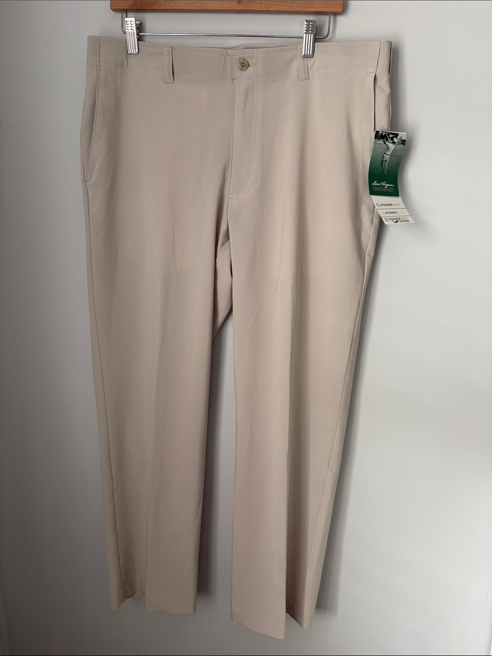 Ben Hogen Khaki Golf Pants 36x30 NWT Performance Silver Lining Power Series